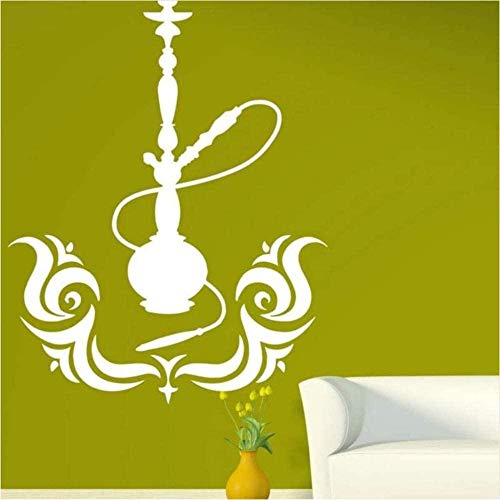 YFKSLAY 40X50 cm Shisha Shop Aufkleber Mann Aufkleber Wandtattoo Shisha Rauchen Rauch Arabische Vinyl Aufkleber Kunst…