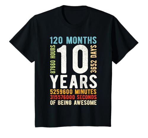 Geburtstag 10 Geschenke Shirt 10 Jahre Jungen Mädchen T-Shirt