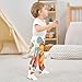 Baby Pants with Feetie Cotton Baby Overalls Comfy Fit Footed Pants for Boys Girls 3M Cute Teddy Bear Piloting Sitting in The Plane Window