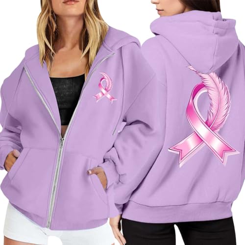 Sweat à capuche zippé en polaire rose veste décontractée femme