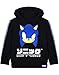 Sonic The Hedgehog Felpa con Cappuccio per Bambini Gamer Black Sweater 6-7 Anni