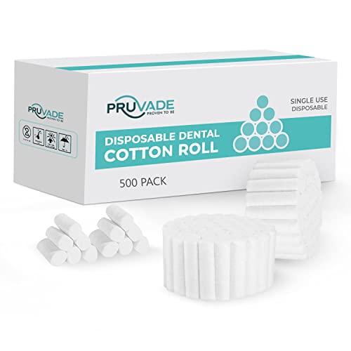 Pruvade Dental Gauze Rolls | 500 Pack | Cotton Rolls, Super Absorbent Nosebleed Plugs, 1.5” Rolled Cotton For Mouth | Comfortable And Flexible Mouth Cotton Rolls, Non-Sterile Gauze| 500 Pack #TOP8