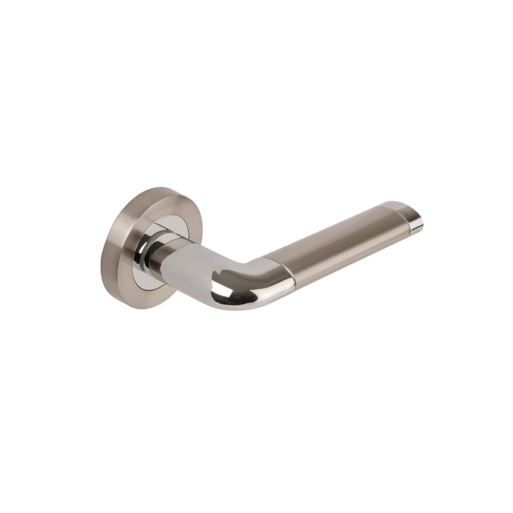 Dale Satin Nickel,Chrome,Rose Satin Nickel/Polished Chrome Argo Lever On Round Screw Rose - Door Hardware