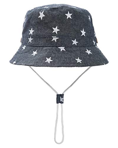 Foruhoo Chapeau de soleil pour bébé - Pour enfant - Avec cordon de serrage réglable - Bleu - XL Cover