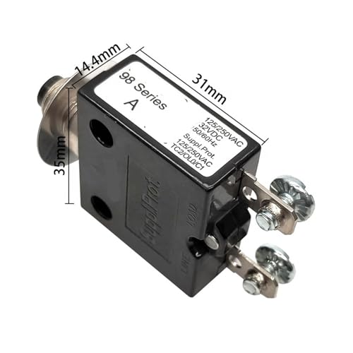 Interruptor térmico 35A serie 98 para solucionar sobrecalentamientos con pasador de tornillo 2