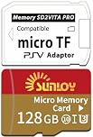SD2Vita 6.0 PS Vita Memory Card Adapter with 128GB Micro SD Card, High Speed microSDXC UHS-I Flash Memory Card with PSVita SD Card Adapter for PSV 1000/2000 PSTV FW 3.60 HENkaku Enso System