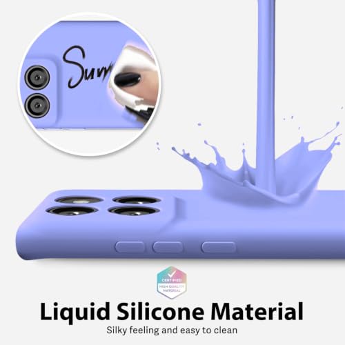 Image of DIZORO Microfiber Candy Case for Motorola Moto Edge 70 5G Smooth Touch Cushion Liquid Soft Silicone Gel Phone Cases Non-Slip Full Body Protective Back Cover - Purple