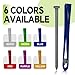 LGRAHED Ground Marking Whisker, Property Line Markers 6 Inch Whiskers with Metal Stakes for Playing Field Markers, Survey Markers, Construction Markers, Trail Markers, Driveway Markers(Blue, 25 Pack)