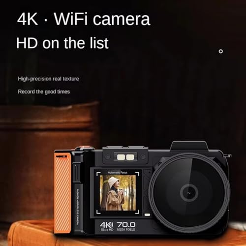 Cámara digital 4K UHD de 70 MP con zoom 50X y monocular de pantalla dual 6
