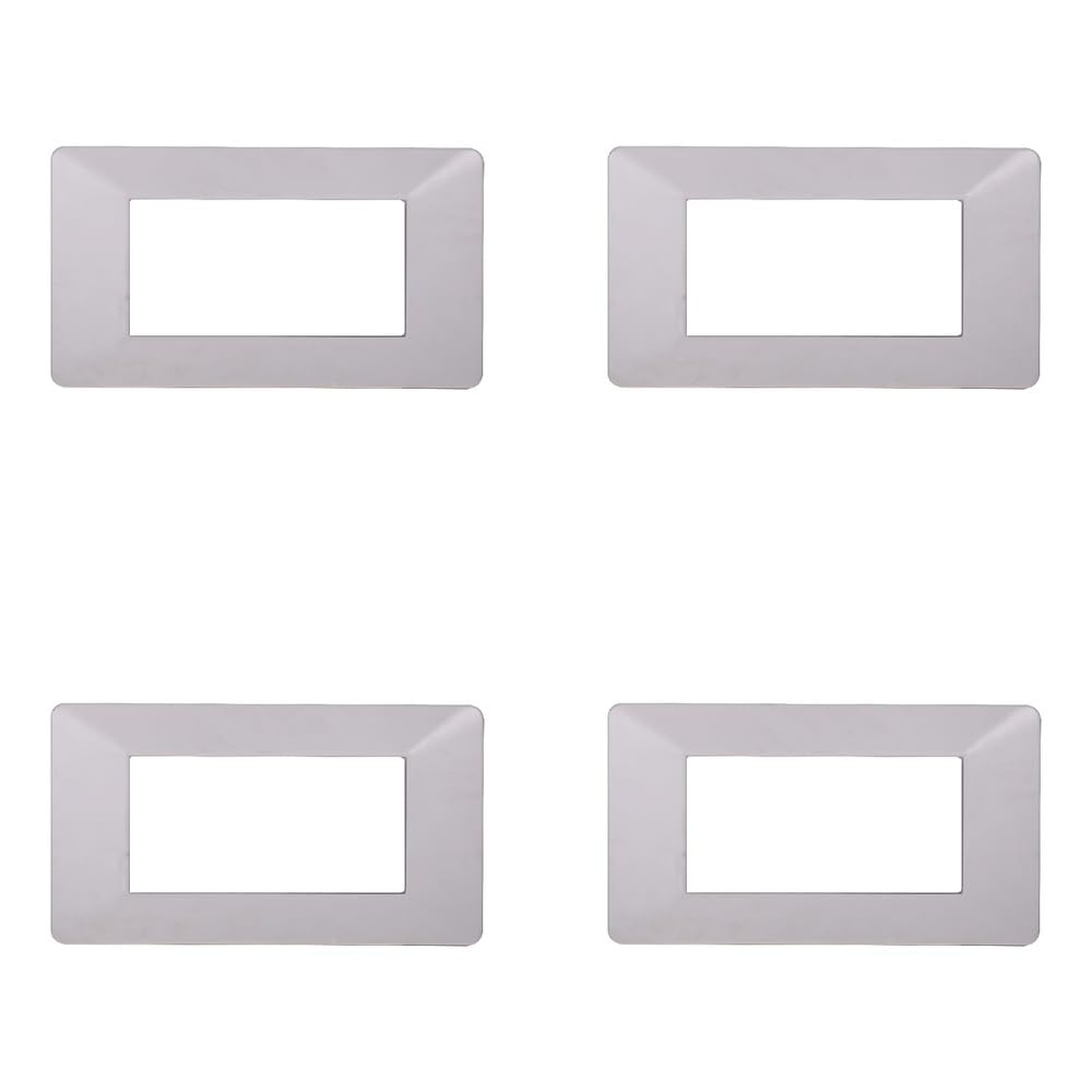 ViMAR Plana Compatible Plane, Plastic Plates Set 4 Pieces 4 Places for Replacement of Existing Plates