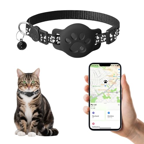 Tracker Bluetooth intelligent pour Android – Certifié pour une utilisation avec Google Find My, étiquette GPS noire pour chats, chiens, clés, bagages et...
