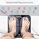 Körperfettwaage, Personenwaage Digital Testsieger mit App Smart Waage, Bluetooth Körperanalysewaage mit für Körperfett, BMI, Muskelmasse, Protein, BMR, 26cm*26cm