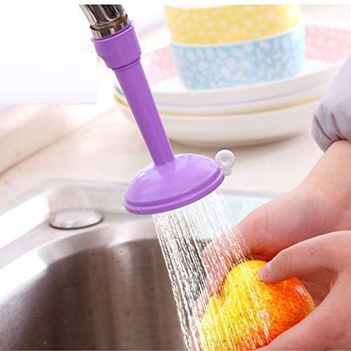 360 Degree Tap Extension Faucet Long Silicone Adjustable Flexible for Normal tap/Bathroom/Wash Basin Plastic Kitchen Sink Nozzle with 2 Types Water Flows - Large (1), Polished-image-10