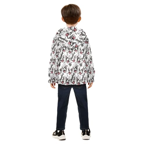 Boston Terrier Dog Toddler Fleece Jacket Baby Boys Hooded Zipper Long Sleeve Thick Warm Outerwear 3-10 Years4