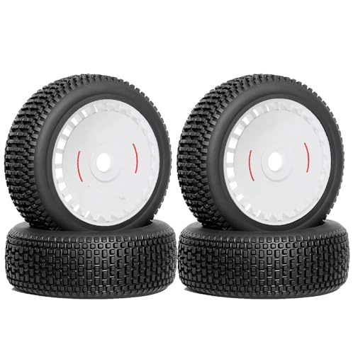 Roues RC 1/8 à crampons agressifs avec hexagone 17mm pour châssis de compétition et loisir