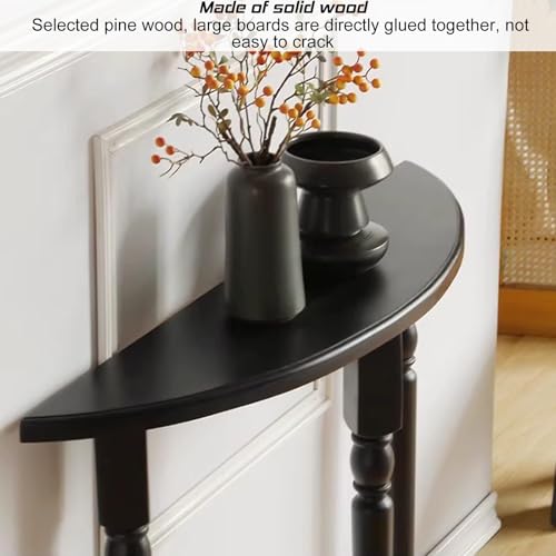 Elegante mueble de entrada de nogal macizo con acabado premium atemporal 3