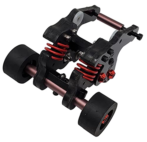 NHX RC Wheelie Bar with Black Rubber Tires : E-REVO 2.0