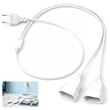 Cable de extensión 2 en 1: Este cable de extensión 2 en 1 con dos enchufes planos de estándar europeo (Tipo C, CEE 7/16) que permiten alimentar dos dispositivos simultáneamente. Su diseño delgado 2 en 1 evita el desorden de cables y es ideal para espacios pequeños detrás de muebles o donde los cables tradicionales son difíciles de alcanzar. Ofrece máxima flexibilidad incluso en espacios reducidos.