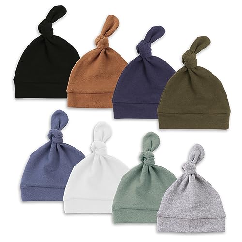 Image of Newborn Hats for Boys Cotton Newborn Beanies Autumn Winter Infant Baby Girls Hat 0-12 Months
