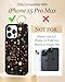 Petitian for iPhone 15 Pro Max Case with Wallet - Women Girls Cute Girly Aesthetic Unique Design with Leather Credit Card Holder Cardholder Stand Wristband for Apple 15 Promax, Grow Flower