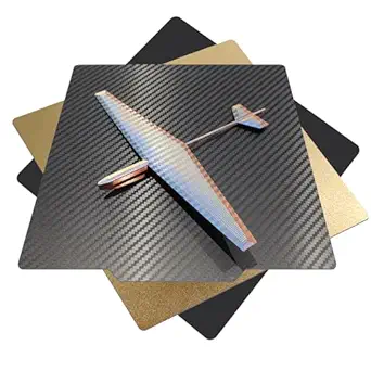 Shion.Kwoo Upgraded Smooth/Textured PET+PEI Sheet 410x410mm,Kobra Max Double-Sides Spring Steel Build Plate Magnetic Flexible Heated Bed for Anycubic Kobra Max,Creality CR-10 S4 3D Printer.