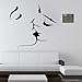 H2okp-009 Adesivo Murale Bacio Amante Romantico Arredamento Staccabile Arredamento Camera da Letto Soggiorno Black