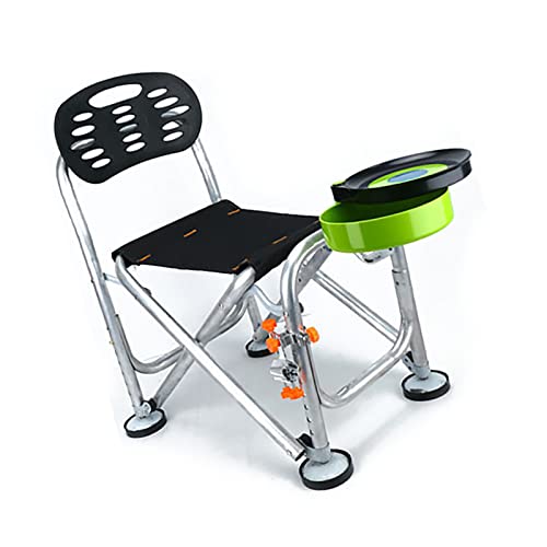 Silla de Pesca Plegable, 6 Engranajes de Ajustable, Silla de Pesca Plegable, Silla de Camping Plegable para Pesca Al Aire Libre Camping (Versión básica)