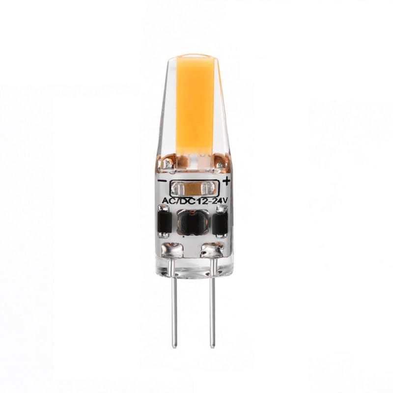 WYLIELAMSH 12V 24V G4 LED Dimmable Spotlight Silicone Small Bulb 2W 0705 3w 1505 4w 1508 5W 2508 G4 Bulb for Ship COB Spotlight Chandelier,Natural White,1505-3W-ACDC12-24V