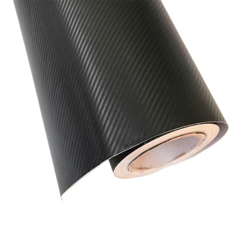 Taśma samoprzylepna winylowa Carbon Fibre, Winylowa folia samochodowa 3D z włókna węglowego czarna 30x(200-1000) cm(30cmx10m)