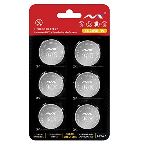 Tsrwuily Cr2450 3V Lithium Coin Cell Battery, Watch And Electronics Button Batteries Long Lasting In Child Resistant (6Pcs) #TOP6