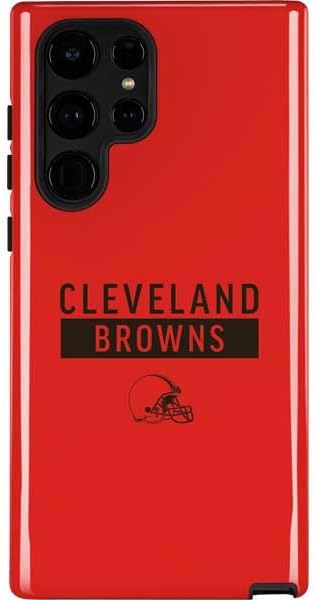 Skinit Pro Phone Case Compatible with Galaxy S22 Ultra - Officially Licensed NFL Cleveland Browns Orange Performance Series Design