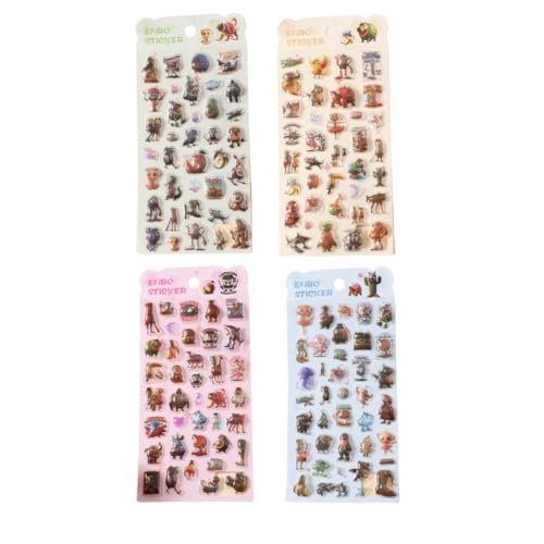 トゥントゥントゥンサフール いたりあんぶれいんろっと ブレインロット イタリアンブレインロット 3D立体シール 4枚セット かわいい デコステッカー スマホ 手帳 DIY用 貼り付け簡単 手芸素材 プレゼント ギフト 人気のサムネイル