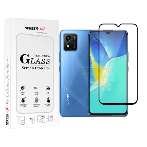 Image of ScreenUp Tempered Glass For vivo Y01 - Ultra Clear, 9H Scratch Resistant, Full Coverage, Easy Install Screen Protector