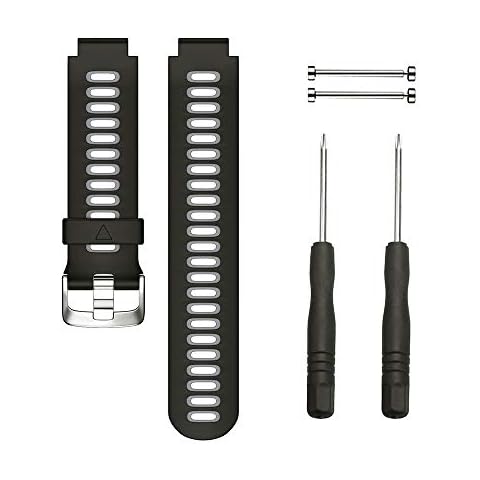 Digit.Tail 22mm Replacement Silicone Strap Watch Band with Pins and screw tools for Garmin Forerunner 235/220/230/620/630/735XT, Approche S20/S5/S6 Smartwatch Cover