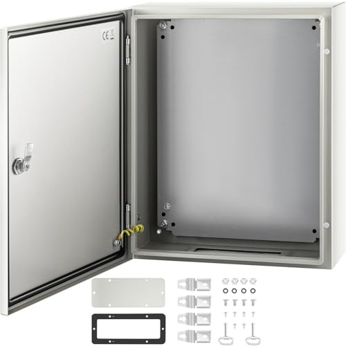 NEMA Steel Enclosure, 20 x 16 x 6'' NEMA 4X Steel Electrical Box, IP66 Waterproof & Dustproof, Outdoor/Indoor Electrical Junction Box, with Mounting Plate