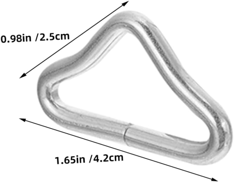70pcs Heavy Duty Trampoline Triangle Buckles Durable V-Rings for Replacement Parts Fit for All Trampoline Brands Reliable Connection for Enhanced Jump Safety