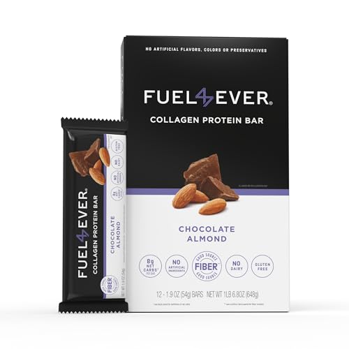 Fuel 4 Ever Collagen Protein Bars | 14G Protein, Gluten Free, Dairy Free, No Stevia or Artificial...