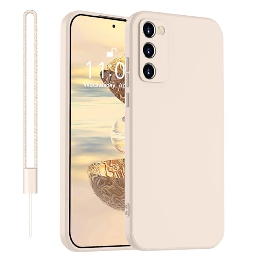 Yoawiful für Handyhülle Samsung S21 Hülle Premium Silikon Kameraschutz Samsung Galaxy S21 Hülle mit 1 Lanyard