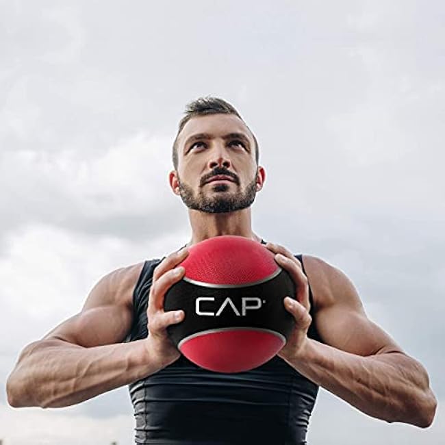 WF Athletic Supply Medicine & Exercise Ball - Durable Rubber & Consistent Weight Distribution; Comfort Textured Grip for Strength, Balance & Core Training, Multiple Choices Available