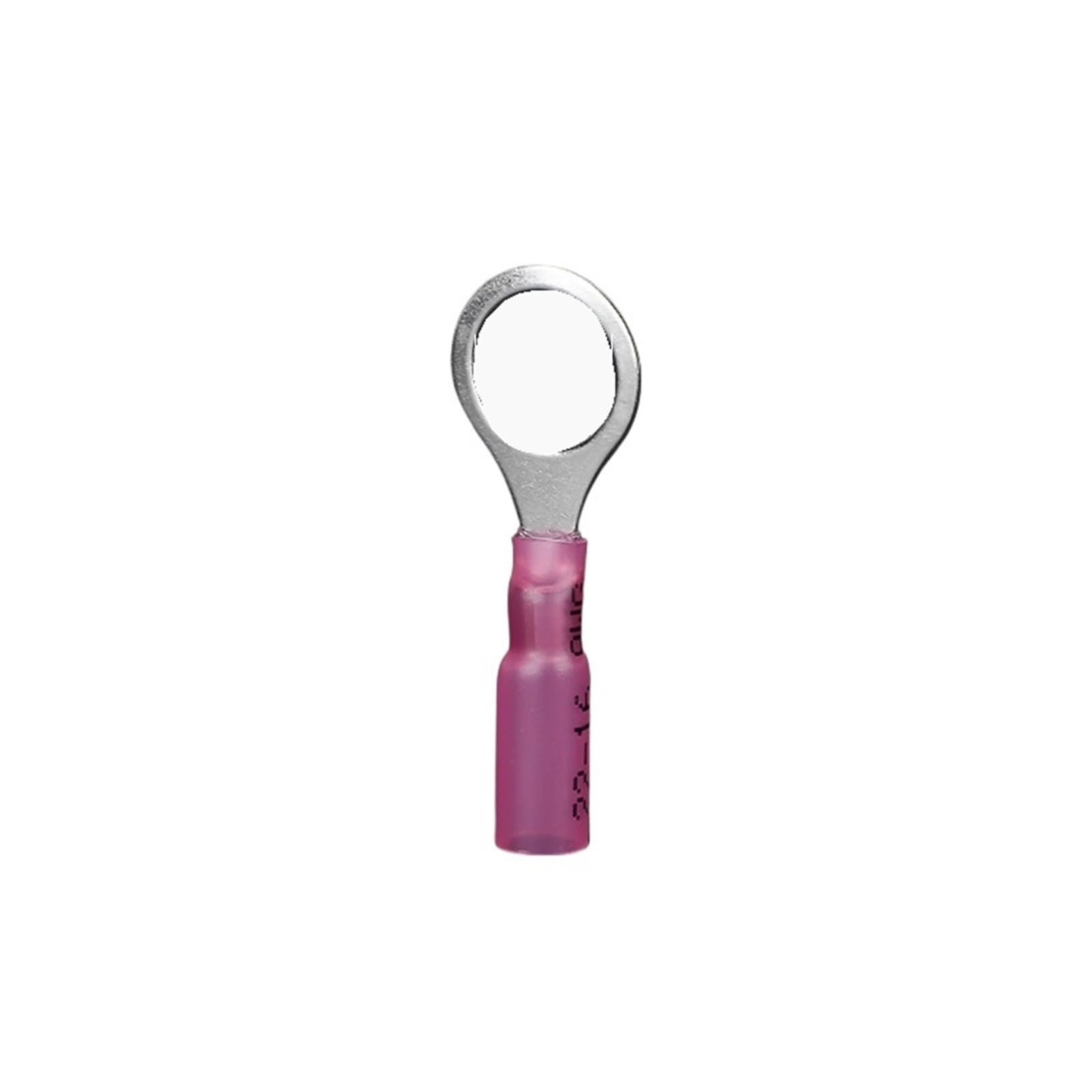 Ensdiepls Rv1.25-M8 Red Insulated Ring Terminals, Heat Shrink Round Ring Insulated Terminals Wire Cable Crimp Connectors Rv Multicolor(Rv1.25-M8 Red)