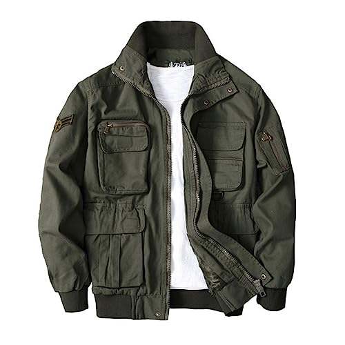FULBHPRINT Men camouflageMilitary Outerwear Army Thicken Fleece Windbreaker Coat Wear-Resistant Work Jacket2