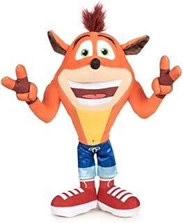 Play by Play - Crash Bandicoot Plush Original symbol of victory exultant Official Video Game Activision - Orange - 32cm