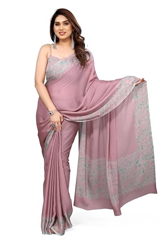Image of MIRCHI FASHION Women's Ready to Wear 1 Minute Drape Chiffon Printed Saree with Blouse Piece