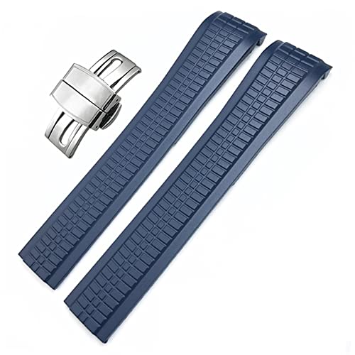 Bracelet montre caoutchouc fluoré 21mm pour Patek Aquanaut 5164A élégant