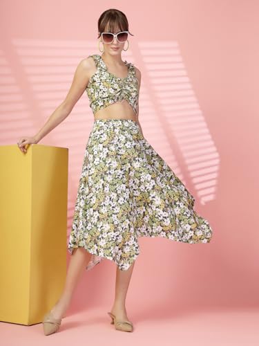 Image of OOMPH! Long Skirts for Women with Handkerchief Hem