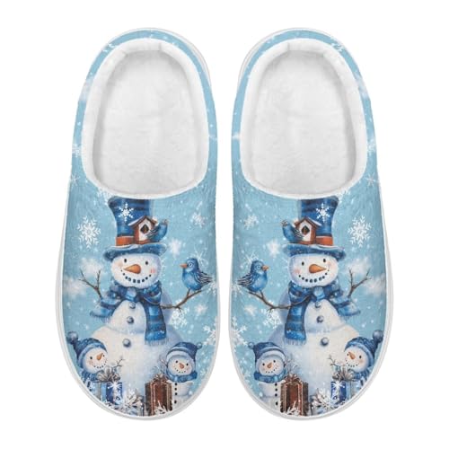 Women's Men's Cute Fuzzy Slippers Memory Foam Kawaii Christmas Slippers Winter Warm Fluffy Shoes Thick Bottom