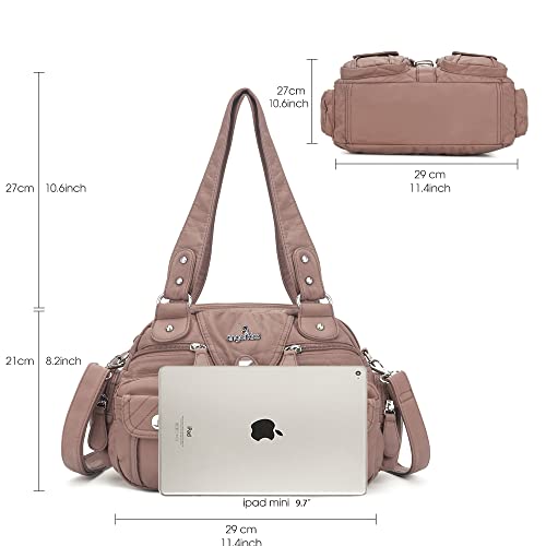 Image of Angel Kiss Hobo Crossbody Purses for Women Shoulder Bag Multipocket Soft Hobo Purses Removable Strap Leather Handbags