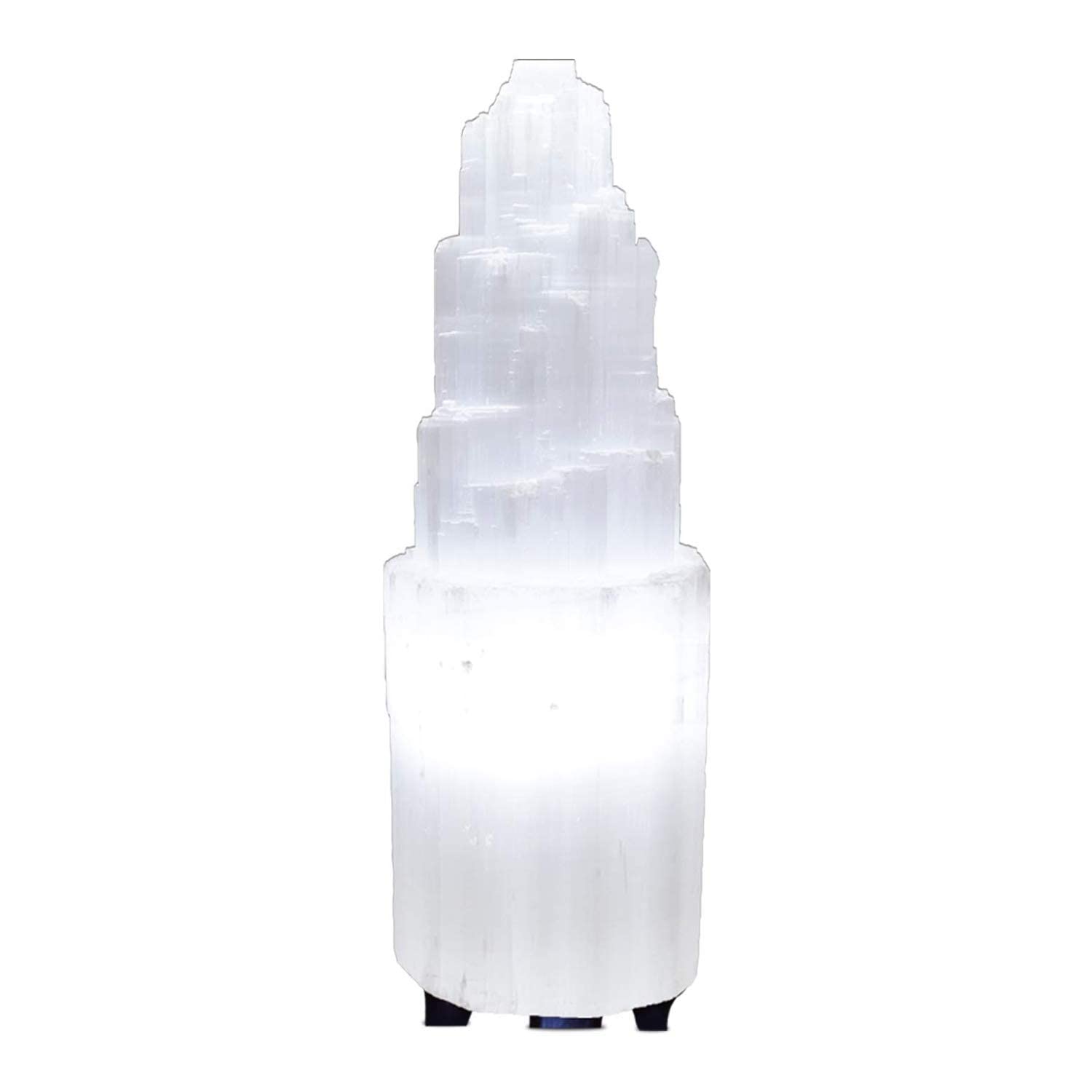 Imagen de catálogo asociada a N / B Lámpara de selenita Natural, Impresionante lámpara de Cristal de selenita Tallada a Mano