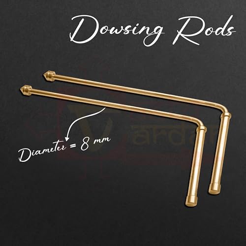 Image of Brass Dowsing Rods Set | 8MM Diameter | Includes Board & Pendulum | Energy Checking Tool for Vastu, Reiki, Feng Shui, Aura Cleansing, Crystal Healing, Water Divining & Dowsing Practices.
