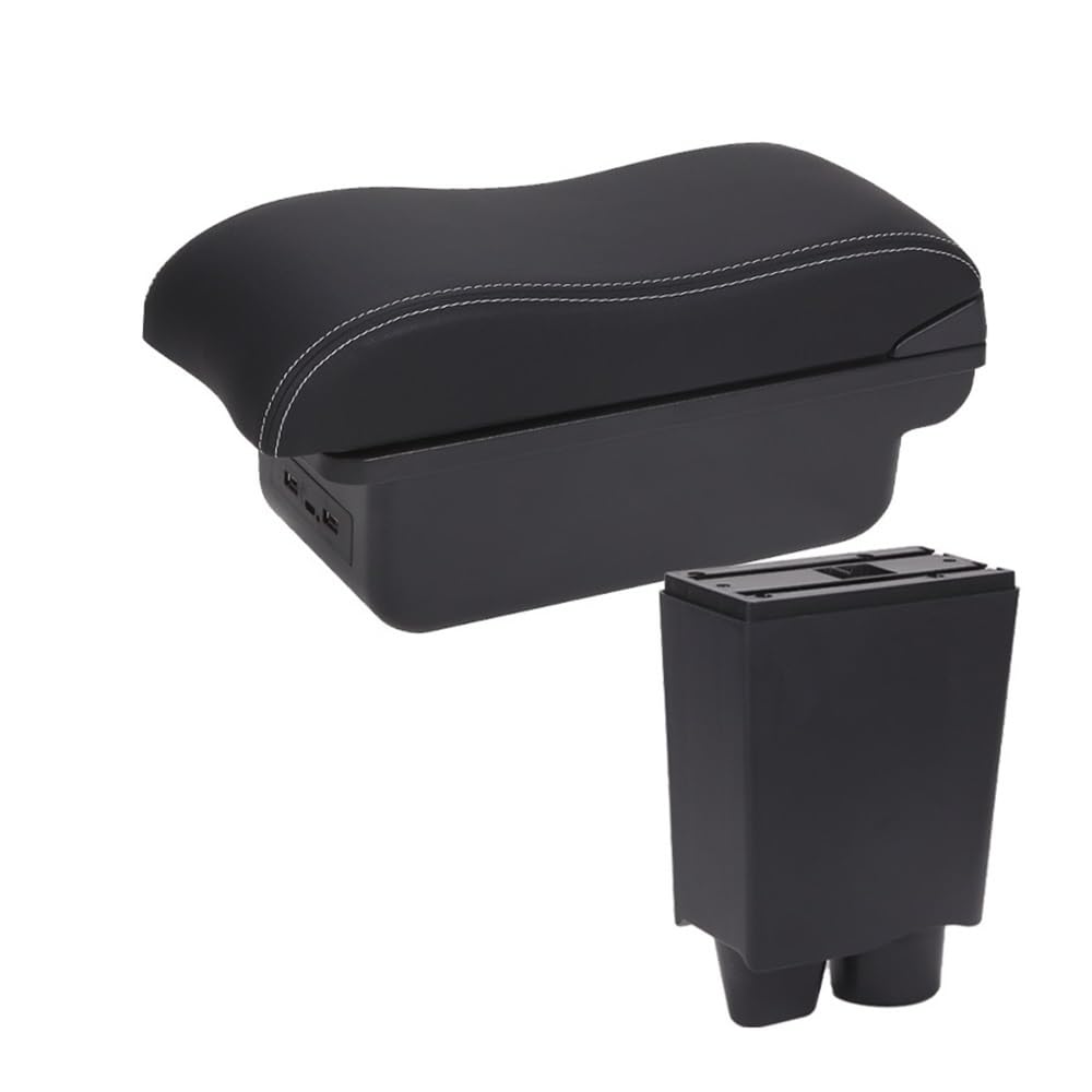 Aierdeyp B3 Black White 3Usb Car Armrest Box For Fiat For Mobi Car Armrest Box